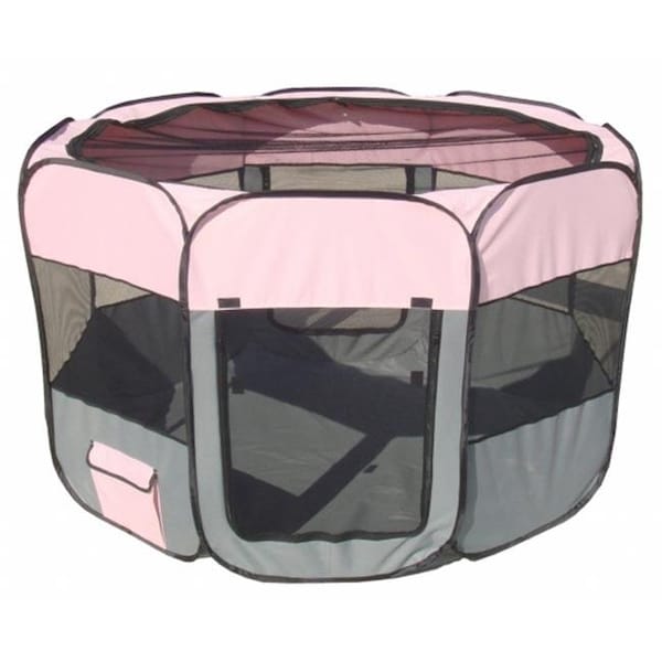 Pet Life Llc Pet Life LLC 1PPGYPLG All-Terrain' Lightweight Easy Folding Wire-Framed Collapsible Travel Pet Playpen 1PPGYPLG - main